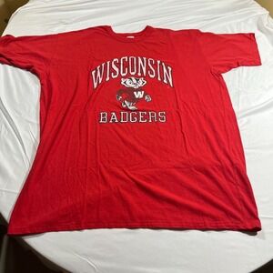 Vintage Wisconsin Badgers Sleep Shirt One Size Red Bucky Badger Miss Diva USA